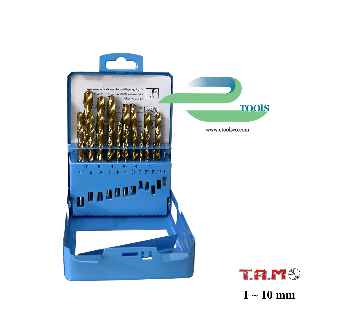 جعبه مته 10-1 طلایی تام